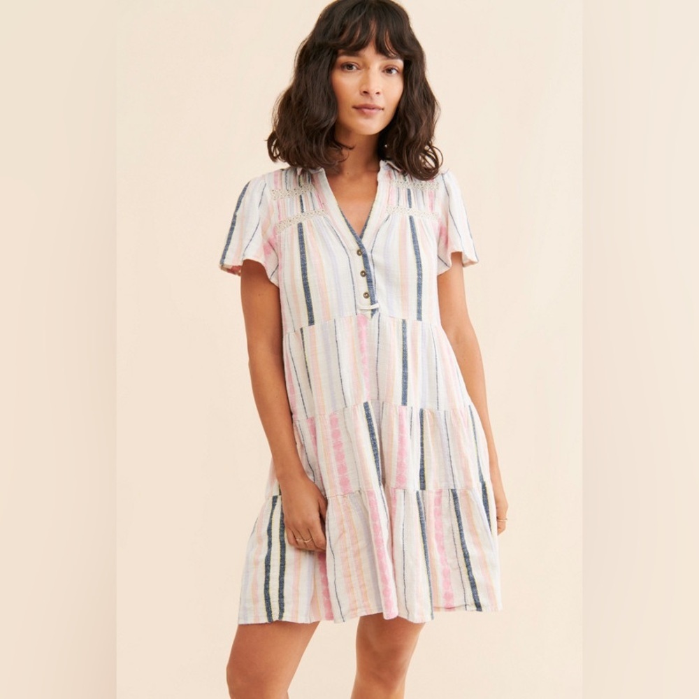 Anthropologie Georgina Tiered Shirtdress, Size XS